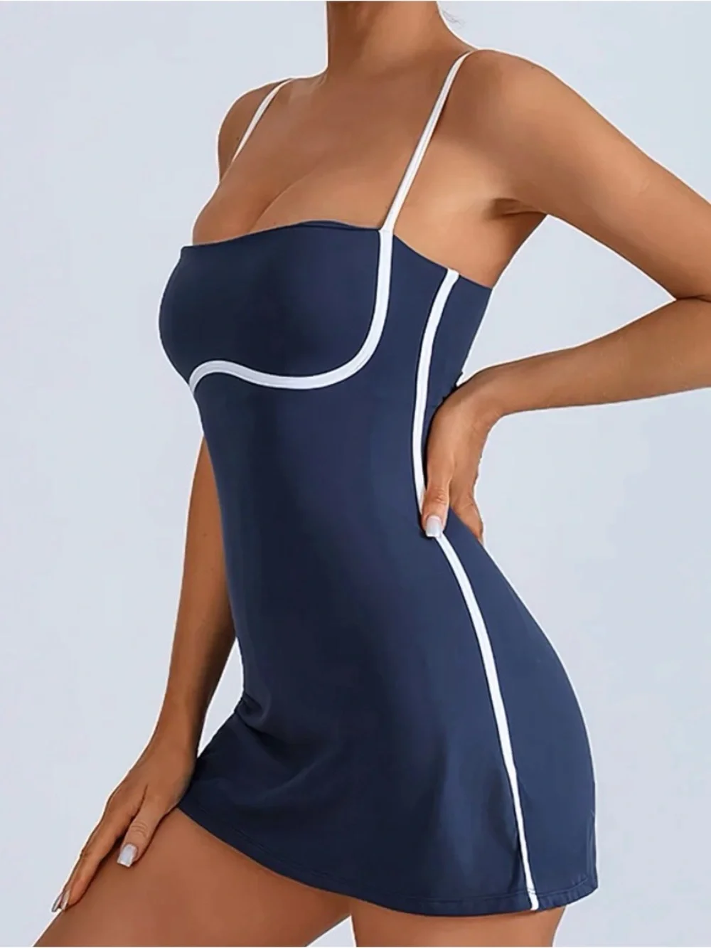 Alo yoga Streamline Dress in Navy Blue